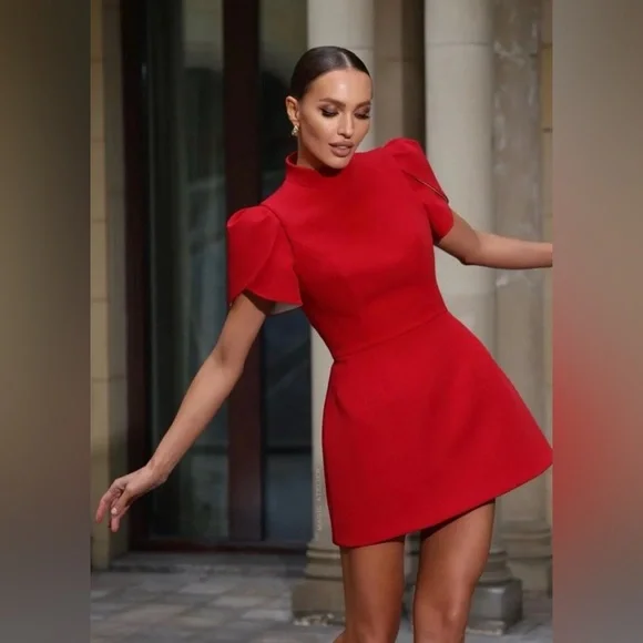 Adela Cut-out Bowknot Mini Dress - Picture 5 of 16